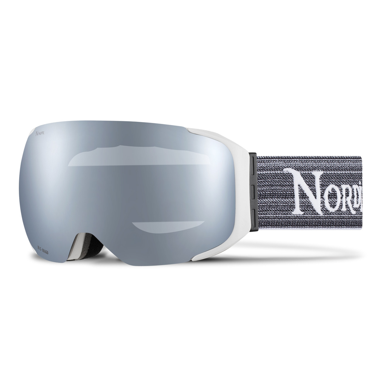 Mirrored ski goggles