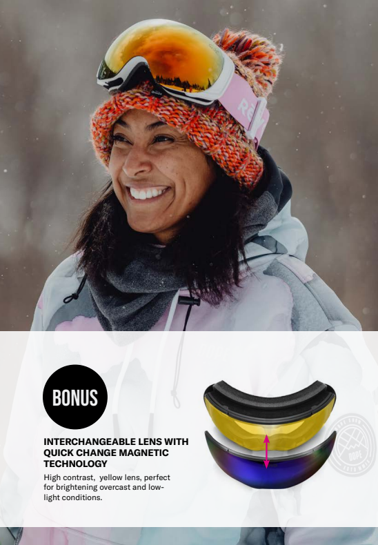 No. 5 Revo x Bode Miller Matte White/Photochromic Solar Orange Lens