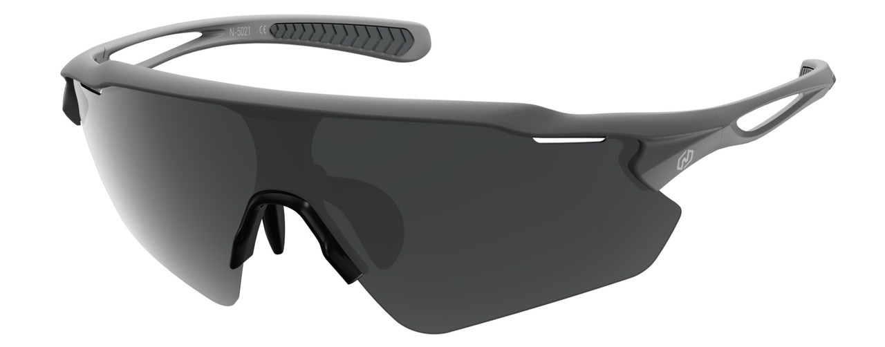 Nordik Aksel Matte Grey w/ Grey Lenses, Sports Sunglasses for cycling &  running
