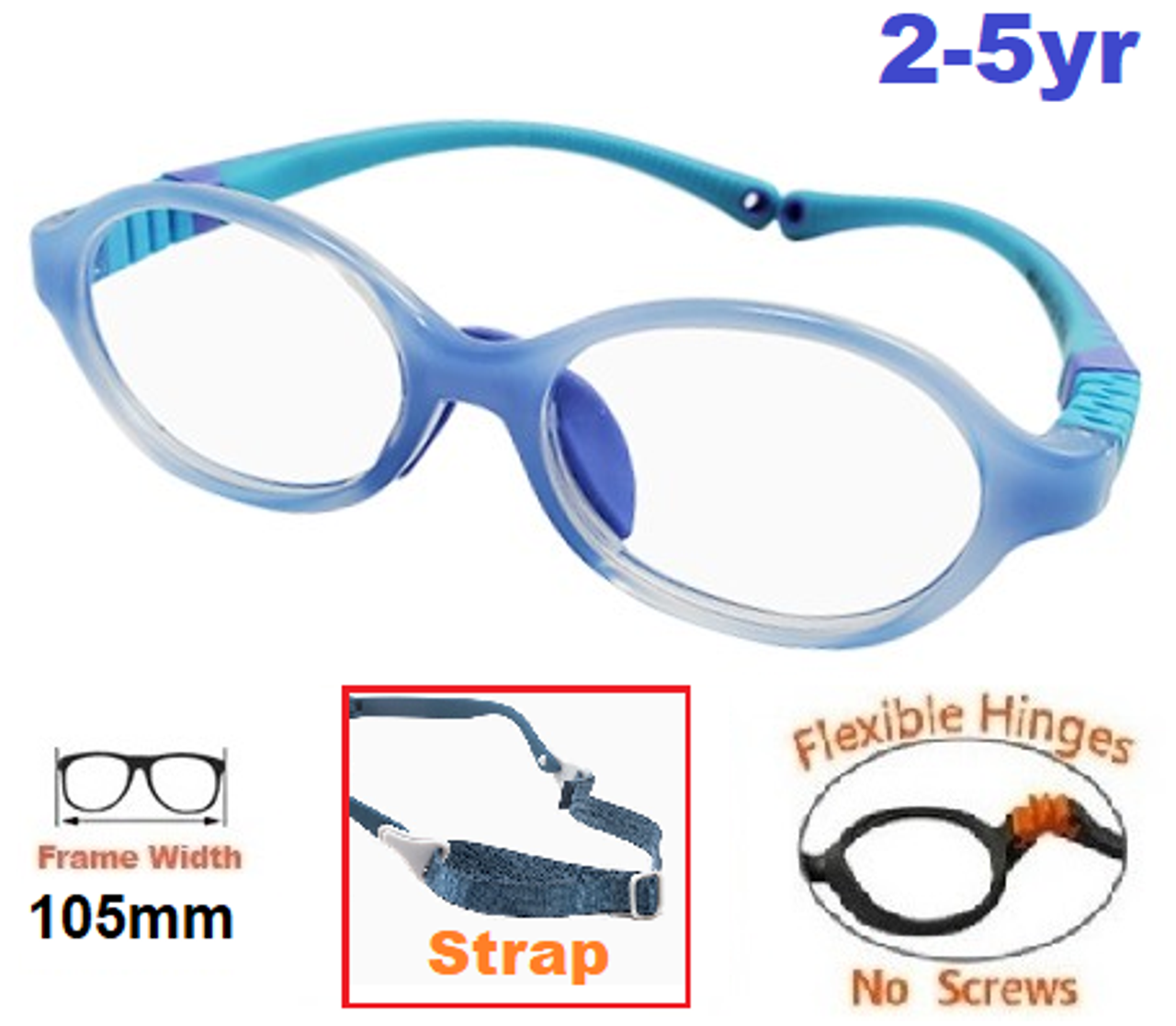 Blue kids glasses clearance