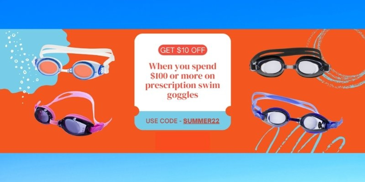 Save $10 Off On Prescription Swim Goggles Over $100!