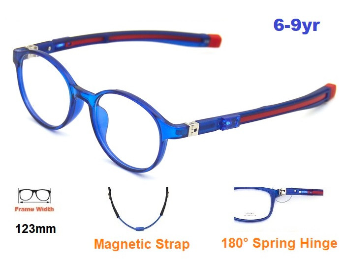 Kids Glasses Flexible TR7005 Blue Red Kids Prescription Glasses