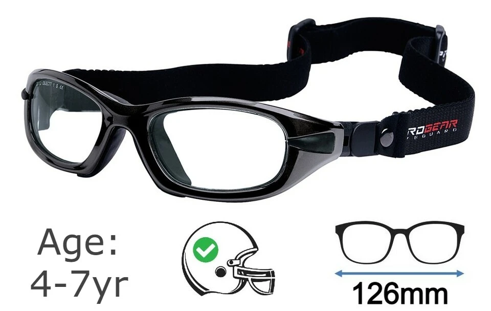 Progear Small Kids Sports Goggles Black +Rx Lenses - Kids Sports
