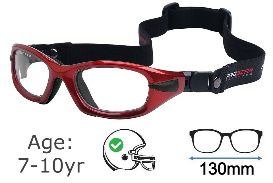 Progear Medium Kids Sports Goggles Red +Rx Lenses Kids Sports