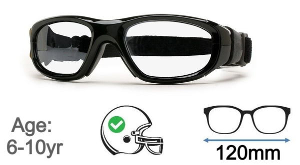 Rec Specs Maxx 21 Kids Sports Goggles Black +Rx Lenses - Goggles n