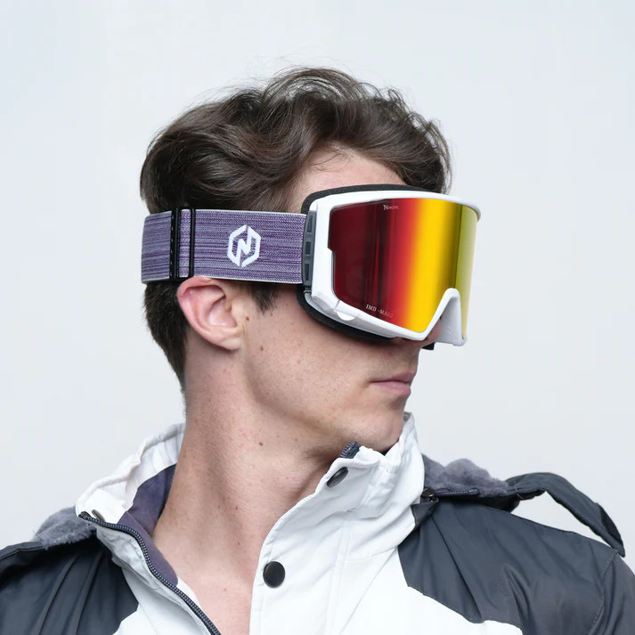 Nordik Odin Magnetic Ski Goggles - Matte White Frame /Black and