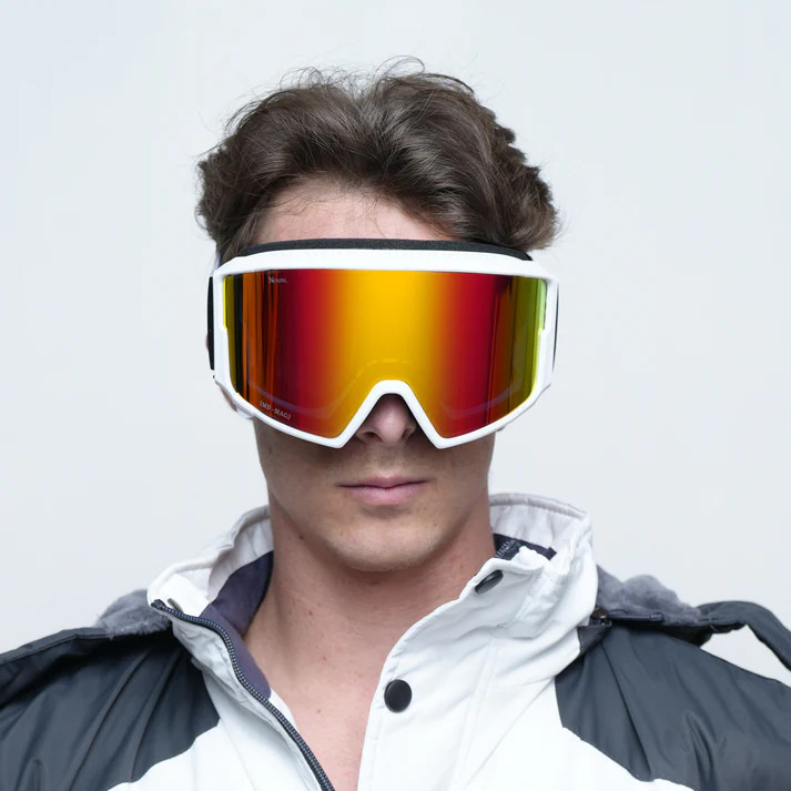 Nordik Odin Magnetic Ski Goggles - Matte White Frame /Black and