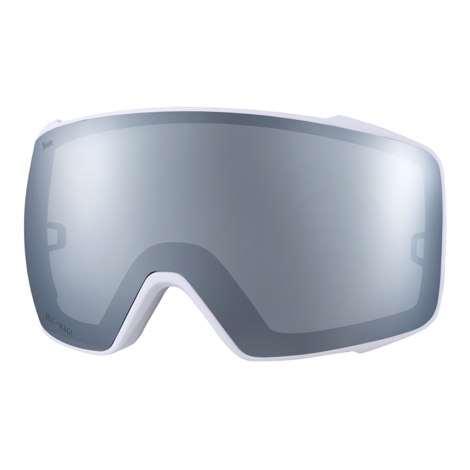Nordik Torsten Magnetic Ski Goggles - Matte White Frame / Silver
