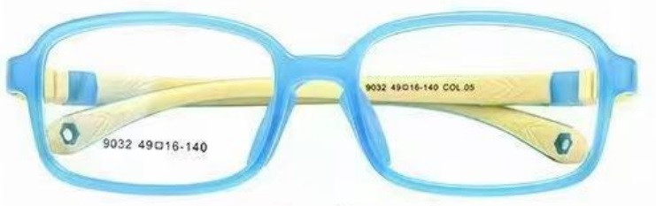 Kids Flexible Light Blue Yellow Prescription Glasses GogglesNMore