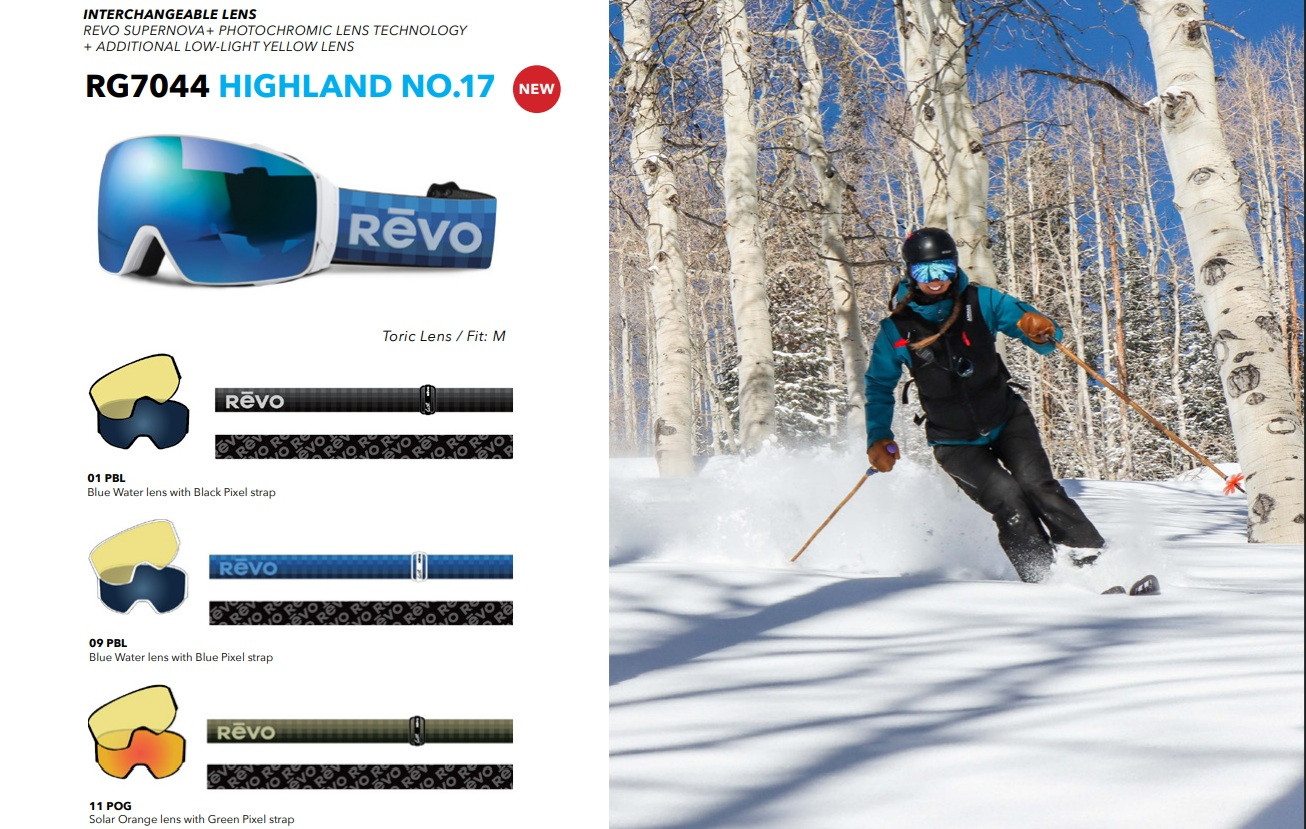 Revo Highland 17 Ski Goggles with Blue Water Photochromic Lens