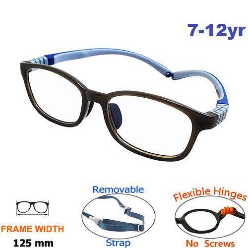 Kids Glasses Flexible 9018 Grey Blue Kids Prescription Glasses