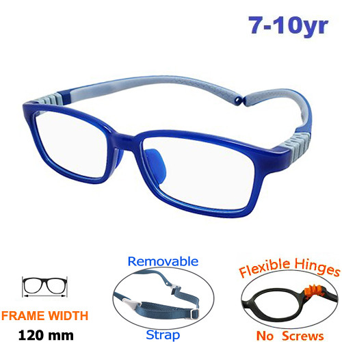 Kids Flexible Glasses 47 Size Adjustable Strap Blue Kids