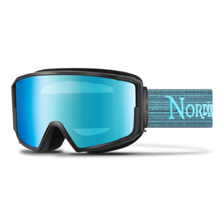 Nordik Viking Heated Ski Goggles + Bonus Lens - Matte Black Frame / Mirrored Ice Blue Lens (Shipping to US/Canada Only)