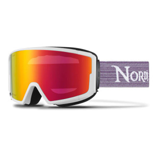 Nordik Odin Magnetic Ski Goggles + Bonus Lens - Matte White Frame / IMD Black and Red (Shipping to US/Canada Only)