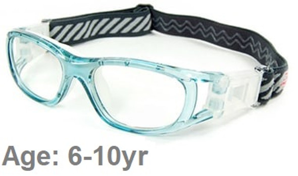 Kids Prescription Sports Goggles BL016 Blue Suitable for Ages 6 to 12 Years