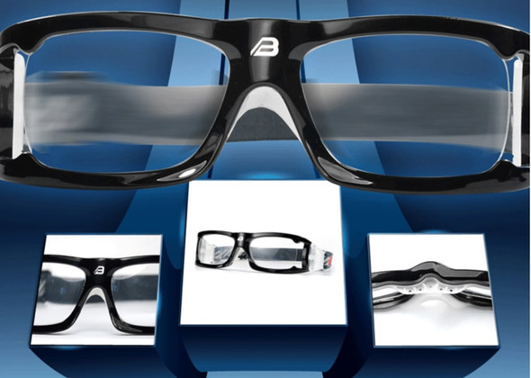 Adult Sports Goggles BL021 Black Front View Adult Sports Goggles BL021 Black Front View
