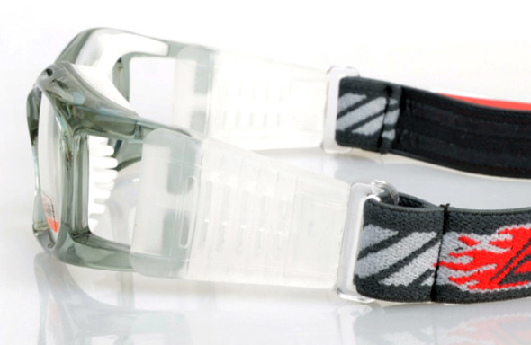 Adult Sports Goggles BL023 Gray/White Side View Adult Sports Goggles BL023 Gray/White Side View