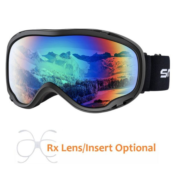 Snowledge Ski Goggle Glacier - Black Frame / Revo Red Lens