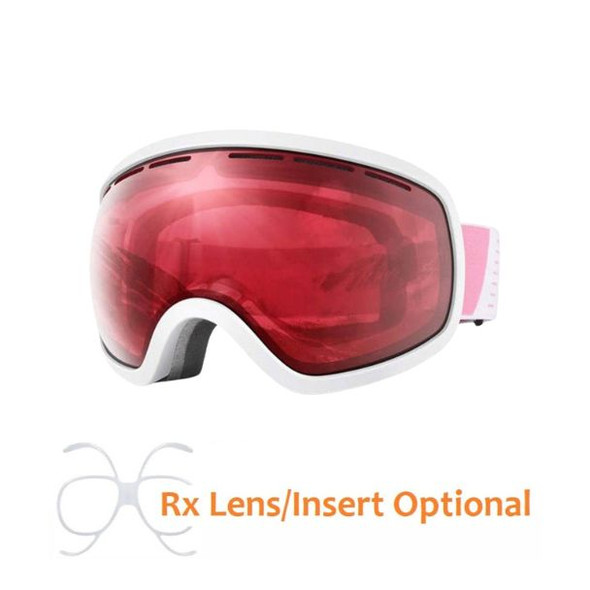 (1) Snowledge Ski Goggle Icyvanes - Matte White Frame / Light Silver Lens