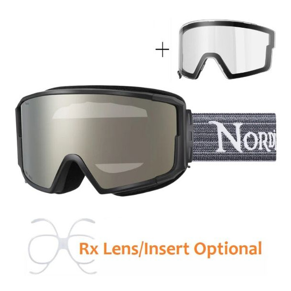 Nordik Odin Magnetic Ski Goggles - Matte White Frame /Black and