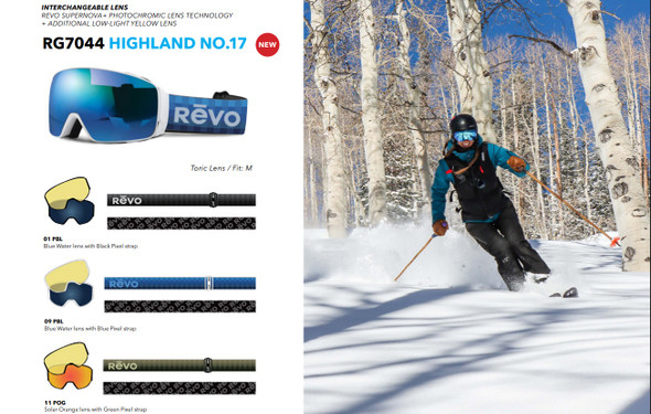 REVO Highland 17 Ski Goggles & Snowboarding Goggles Colors Options