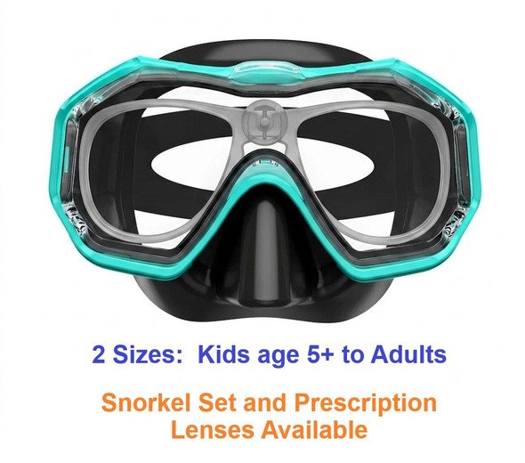 Kids, Teens and Adults Prescription Dive Snorkel Mask - Goggles N More