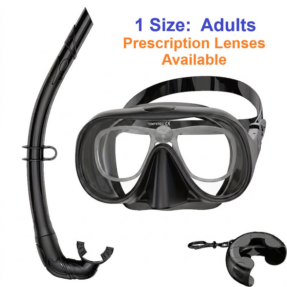 Adult Prescription Dive Mask with Snorkel Kit - Goggles N More