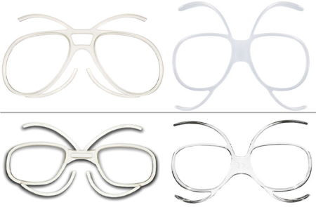 Insert frame for Snow and Ski Goggles, Prescription lenses available.