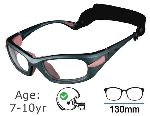 新品　こども　スポーツ用　プロギア EG-M1020 c11 Progear Medium Kids Sports Glasses Matte Vintage Blue +Rx Lenses