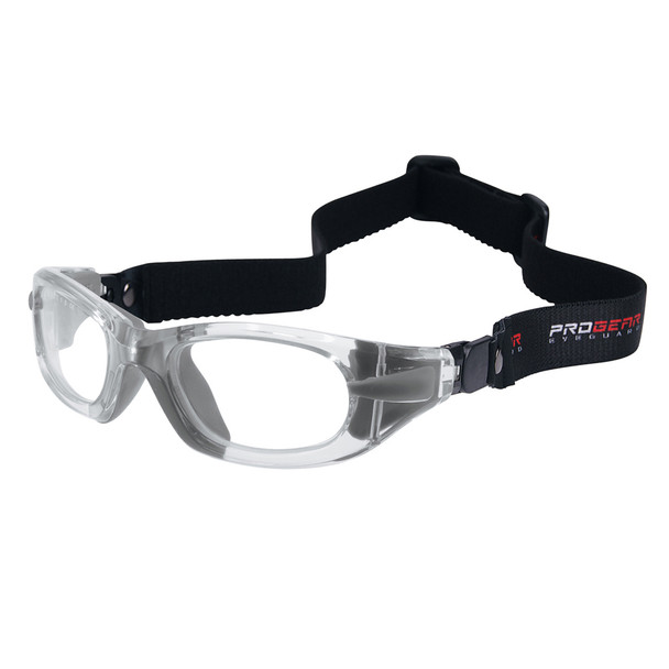 Progear Adults XL Sports Goggles Shiny Crystal Transparent +Rx