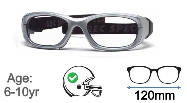 Rec Specs Maxx 21 Plated Silver Kids Sports Glasses - Goggles n More