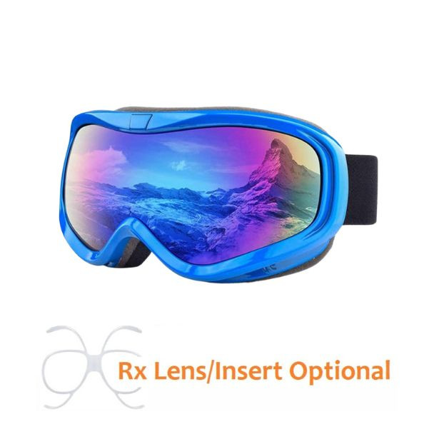 (2) Snowledge Ski Goggles Focus - Blue Frame / Revo Blue Lens