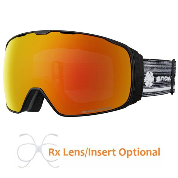 (2) Snowledge Ski Goggle Cyklone - Black Frame with Revo Red Lens