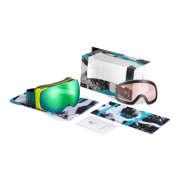 Nordik Freya Magnetic Youth Ski Goggles - Matte Flo Yellow Frame