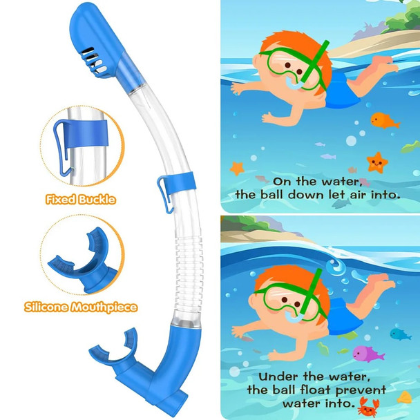 Kids Prescription Dive Snorkel Mask - one way valve snorkel set - Goggles N More