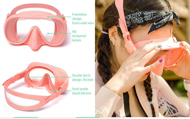 Adults Prescription Dive Snorkel Mask with Food Grade Silicone Skirting - Goggles N More