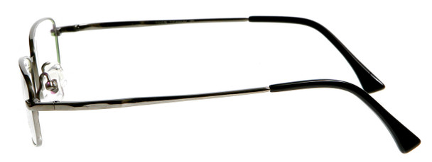 Dallas: Gunmetal Titanium Prescription Glasses - Side View