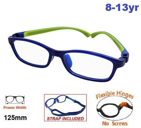 Kids Glasses Flexible 9008 Blue Yellow Kids Prescription Glasses
