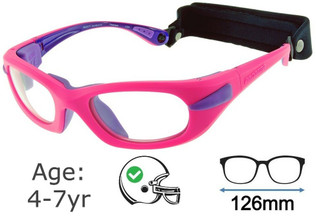 Progear Medium Kids Sports Glasses Matte Neon Yellow +Rx Lenses