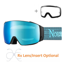 Nordik Torsten Magnetic Ski Goggles - Matte Black Frame / Ice Blue