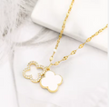 Double Clover Pendant Necklace