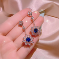 Rose Gold Plated Blue Crystal Jewelry Set