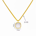 Square Pendant Necklace – 18K PVD