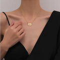 18K Gold Plated Linear Bar Pendant Necklace