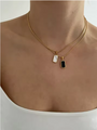 White Faux Stone Pendant Necklace
