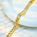 18K Gold Plated Crystal Chain Bracelet