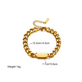 18K Gold Plated ID Chain Bracelet