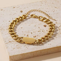 18K Gold Plated ID Chain Bracelet