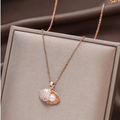 18K Gold Plated Seashell Pearl Pendant Necklace