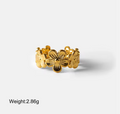 18K Gold-Plated Adjustable Floral Ring